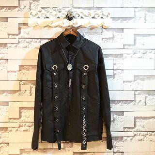 Long-sleeve Grommet-accent Shirt