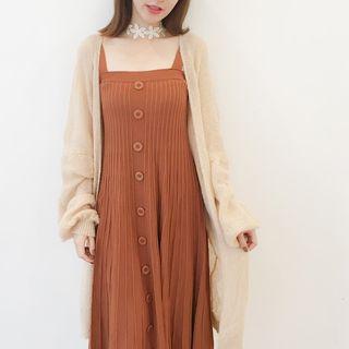 Strappy Knit A-line Midi Dress