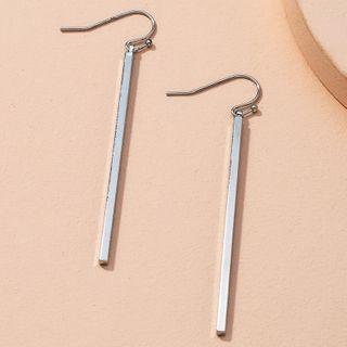 Bar Alloy Dangle Earring 1 Pair - Silver - One Size