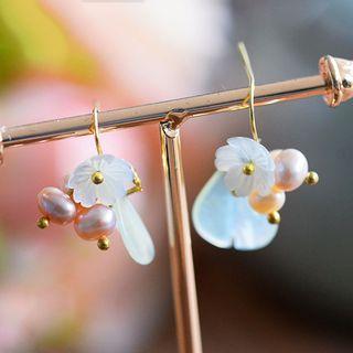 Wedding Floral Faux Pearl Earring