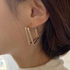 Square Alloy Earring 1 Pair - Gold - One Size
