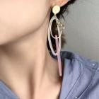 Asymmetric Earring 1 Pair - Cut Out - Oval - One Size