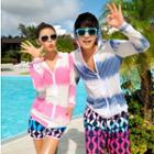 Couple Matching Long-sleeve Swim Top / Shorts
