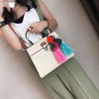 Tasseled Straw Shoulder Bag