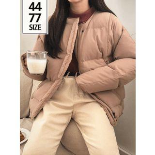 Round-neck Loose-fit Padded Jacket