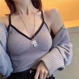 Spaghetti Strap Plain Padded Top