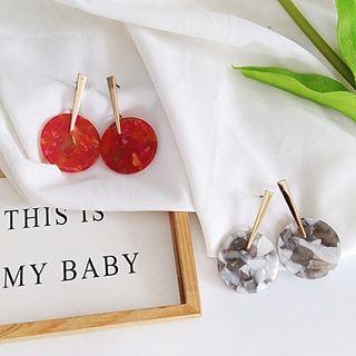 Resin Disc Dangle Earring