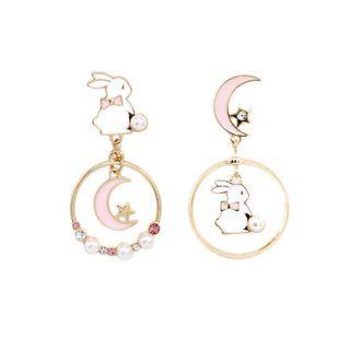 Asymmetrical Rabbit Ear Stud / Clip-on Earring