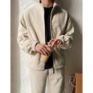 Reversible-zip Drawstring Dumble Jacket