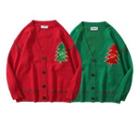 Tree Embroidered Cardigan