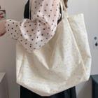 Floral Print Tote Bag No Charm - Off-white - One Size