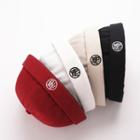 Embroidered Chinese Characters Brimless Hat