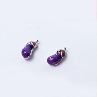 Eggplant Stud Earring