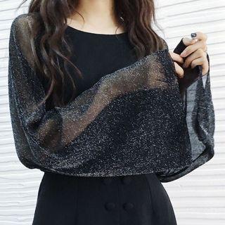 Sheer Bell-sleeve Top