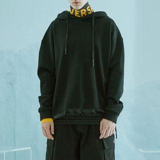 Drawstring Hem Hooded Sweater