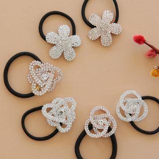Rhinestone Hair Tie In 3 Types