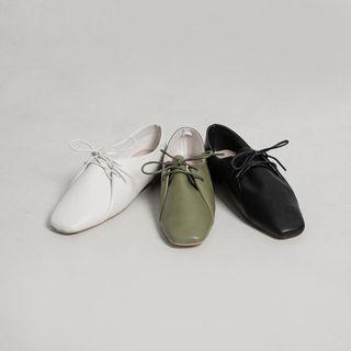 Square-toe Oxford Loafers