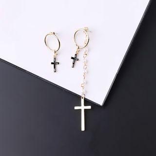 Asymmetric Cross Earring