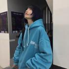 Letter Hoodie Sky Blue - One Size