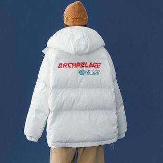Drawstring Hooded Padding Jacket
