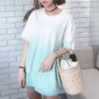 Gradient Elbow Sleeve T-shirt