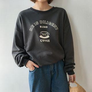 Print Drop-shoulder Pullover
