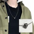 Stainless Steel Leopard Pendant Necklace Silver - One Size