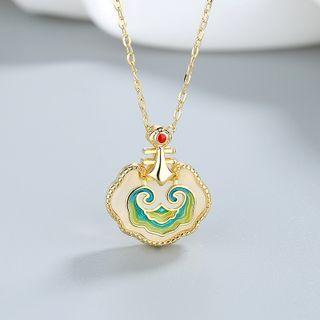 Musical Instrument Pendant Necklace Gold - One Size