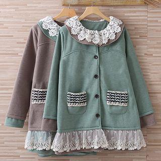 Lace-panel Tweed Jacket
