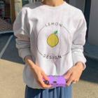 Lemon Print Cotton Sweatshirt