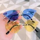 Retro Frameless Cat-eye Sunglasses