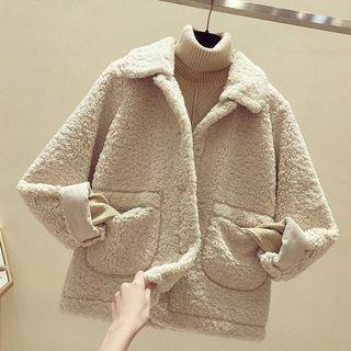Plain Fleece Long-sleeve Jacket