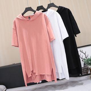 Short-sleeve Ripped Hoodie