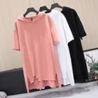 Short-sleeve Ripped Hoodie