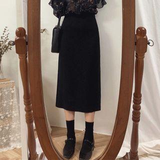 Straight-fit Midi Skirt