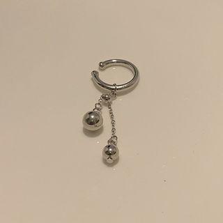 Bead Alloy Dangle Earring 1 Pc - Silver - One Size