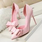 Bow Pointed High-heel Pumps