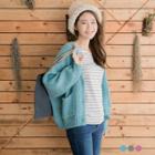 Slouchy V-neck Raglan Cardigan