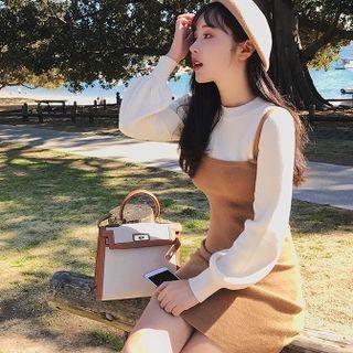 Mock Two-piece Knit Dress (various Designs)