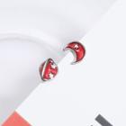 925 Sterling Silver Non-matching Planet & Moon Threader Earring / Ear Stud