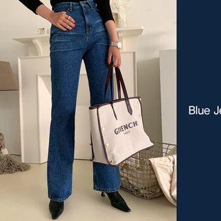 Mid-rise Midi Boot-cut Jeans