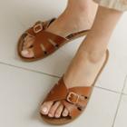 Buckled Stitched Sandals
