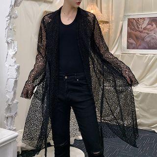 Open Front Lace Long Jacket