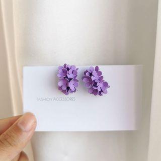 Alloy Flower Earring 1 Pair - 925 Silver - Flowet - One Size