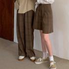 Plaid Shorts / Straight-fit Pants