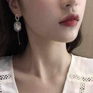 Non-matching Disc Dangle Earring 1 Pair - Asymmetric - One Size