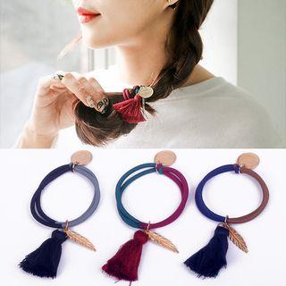 Tasseled Coin Drop Hair Tie