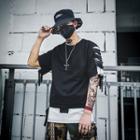 Short-sleeve Mock Two-piece Ripped T-shirt