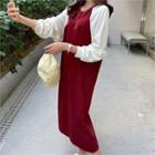 Raglan-sleeve Color-block T-shirt Dress