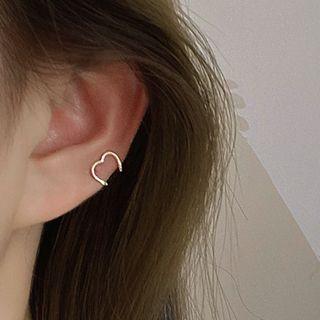 Heart Alloy Cuff Earring 1 Pair - E3103 - Gold - One Size